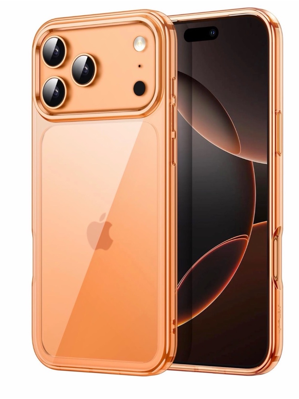 Iphone 17 pro Clear Orange Protective Phone Case for iPhone - Transparent Orange